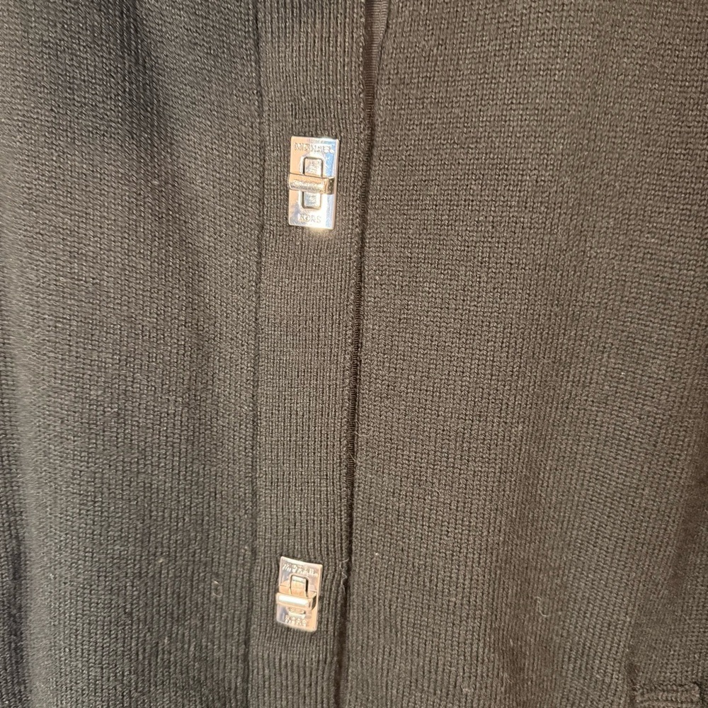 MICHAEL Michael Kors Black Women’s Sweater Cardigan with Removable Scarf Size XL - Picture 3 of 7